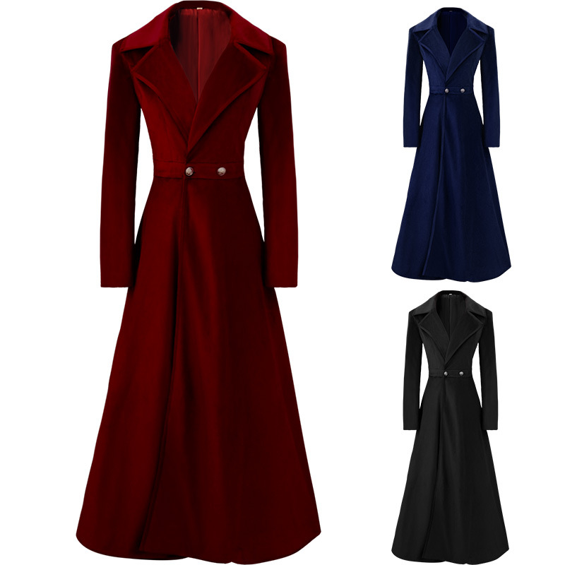 Medieval Renaissance Dress Women - Women's 19th century Elegant Notched Lapel
