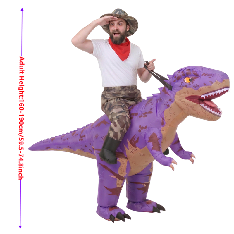 Funny Camo purple T-Rex Inflat - Inflatable Dinosaur Costume Adult ulasan dan harga