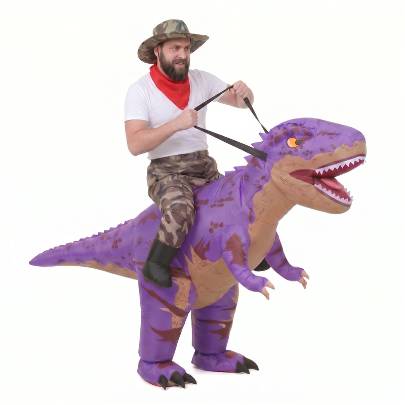 Funny Camo purple T-Rex Inflat - Inflatable Dinosaur Costume Adult ulasan dan harga