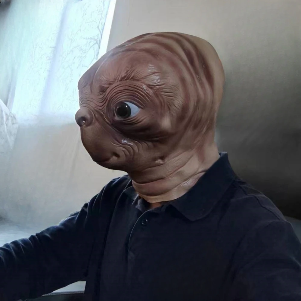Realistic ET Alien Latex Mask  - Latex Alien Mask Realistic ulasan dan harga
