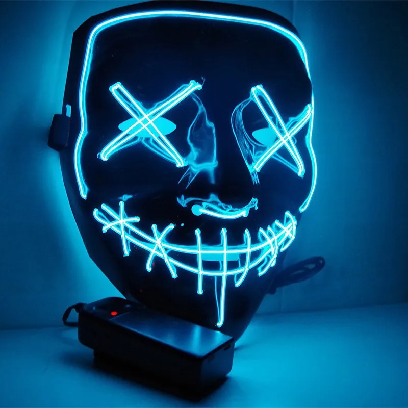 Wireless Scary Glowing Mask LE - Led Purge Mask Halloween ulasan dan harga