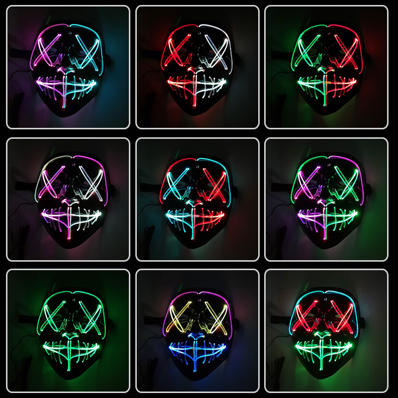 Gesture Control LED Mask Lumin - Led Purge Mask Halloween ulasan dan harga