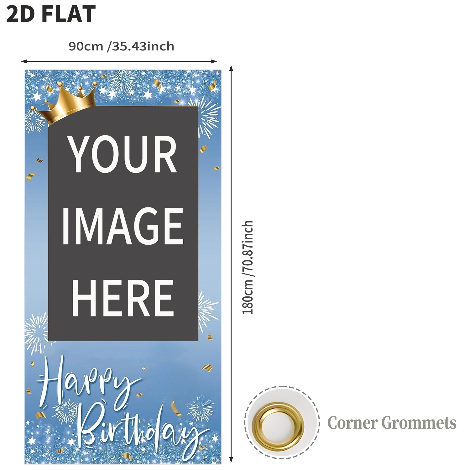 Custom Blue Color Happy Birthd - Party Supplies ulasan dan harga