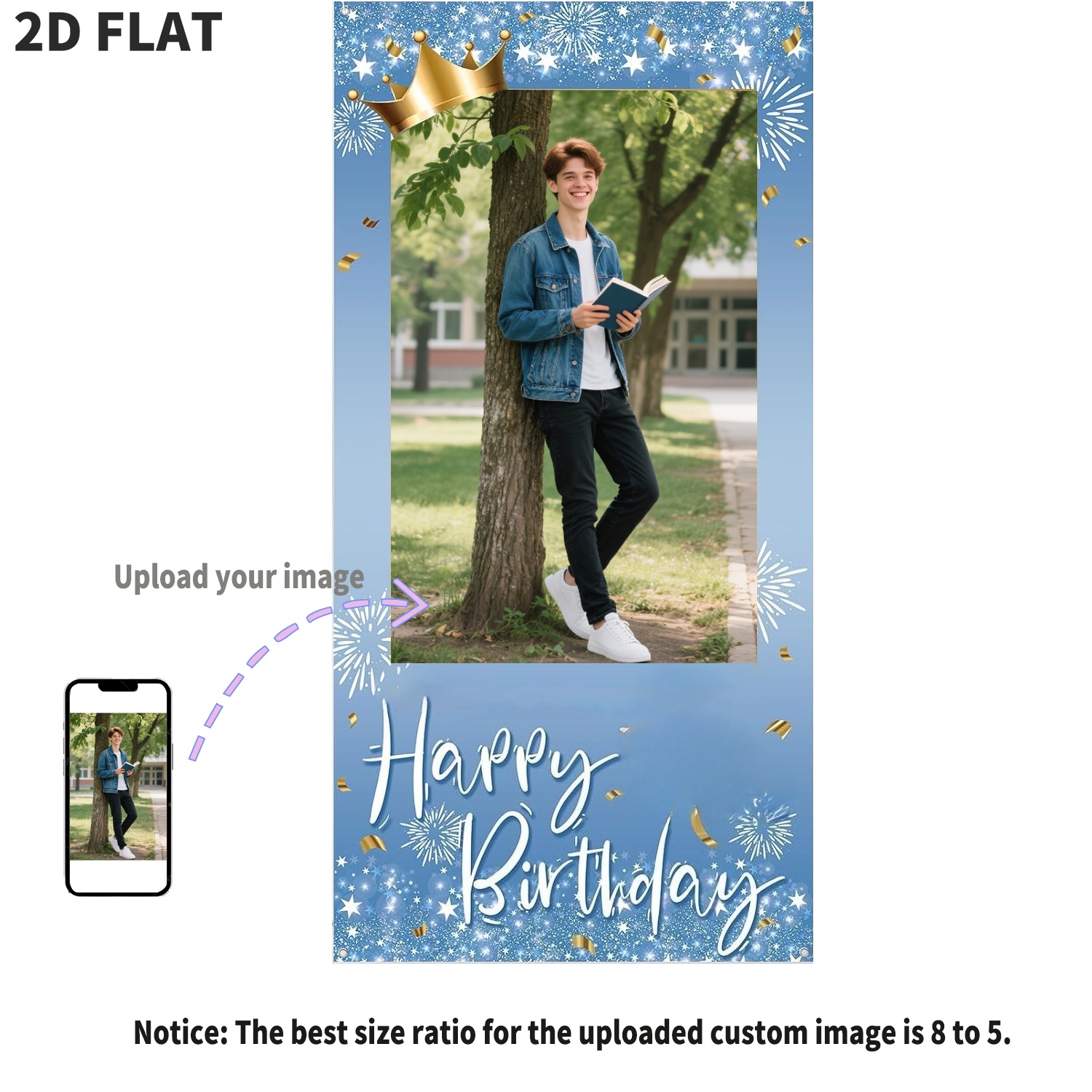 Custom Blue Color Happy Birthd - Party Supplies ulasan dan harga