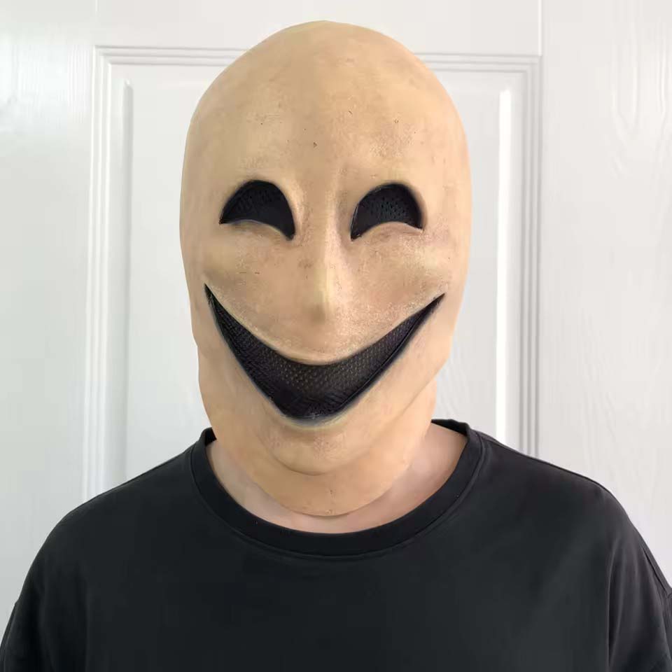 Faceless&Smile Man Halloween S - Latex Alien Mask Realistic ulasan dan harga