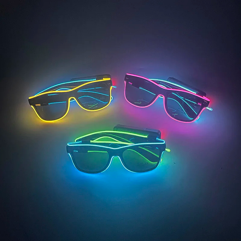 New Cool Wireless Glowing LED  - Glow In The Dark Party Glasses ulasan dan harga