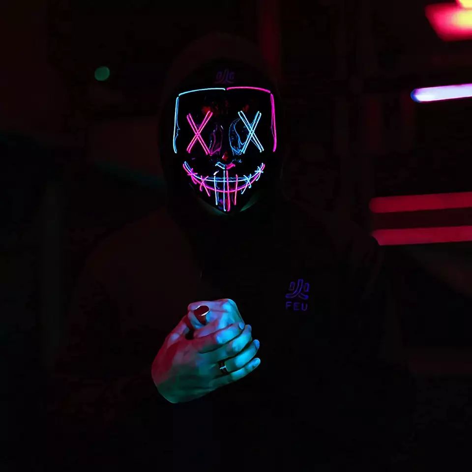 LED Light up Mask for Hallowee - Led Purge Mask Halloween ulasan dan harga