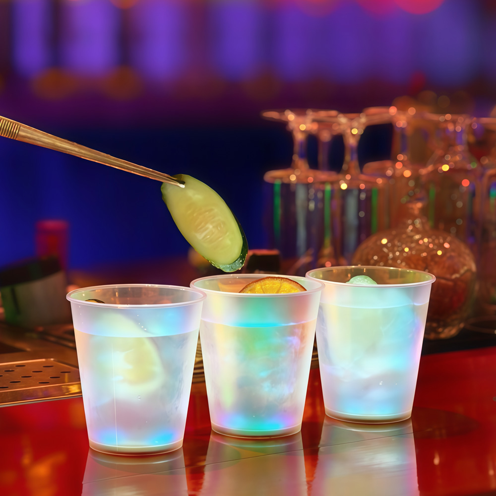 10pcs LED Glow in The Dark Cup - Glow In The Dark Party Glasses ulasan dan harga