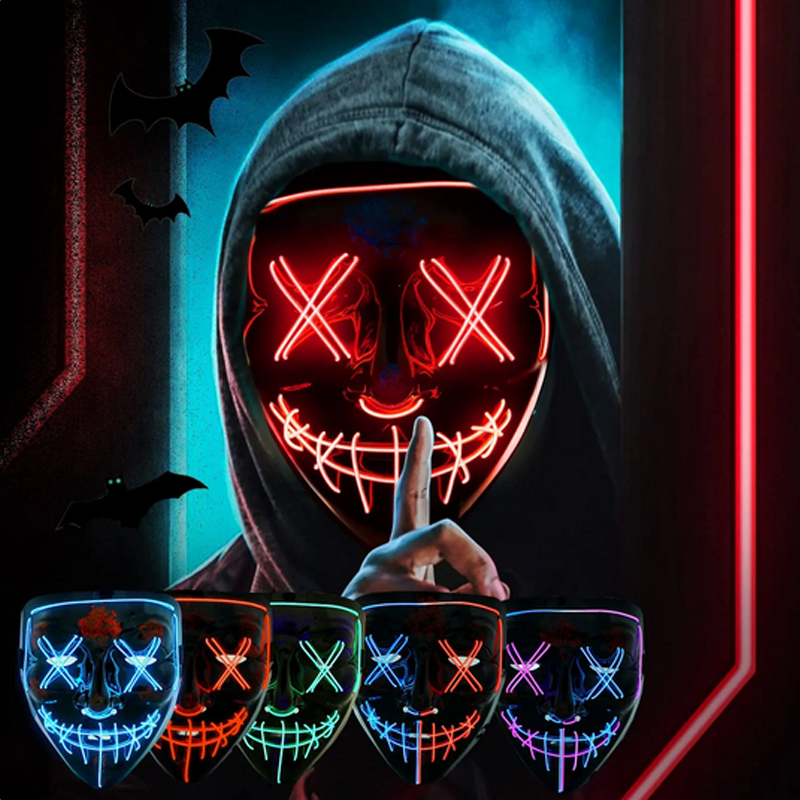Halloween Scary Vendetta Mask  - Led Purge Mask Halloween ulasan dan harga