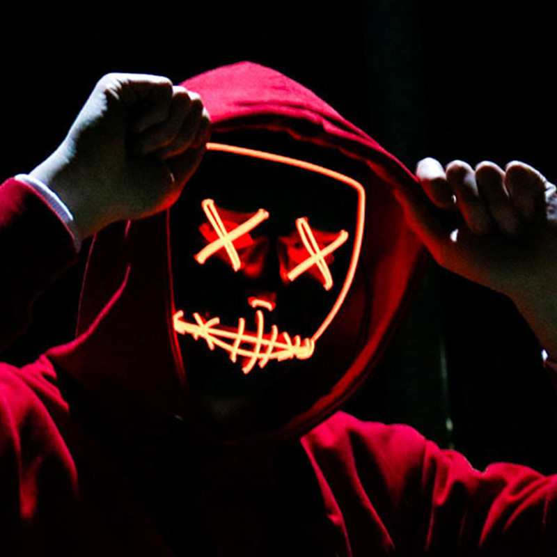 Halloween Scary Vendetta Mask  - Led Purge Mask Halloween ulasan dan harga