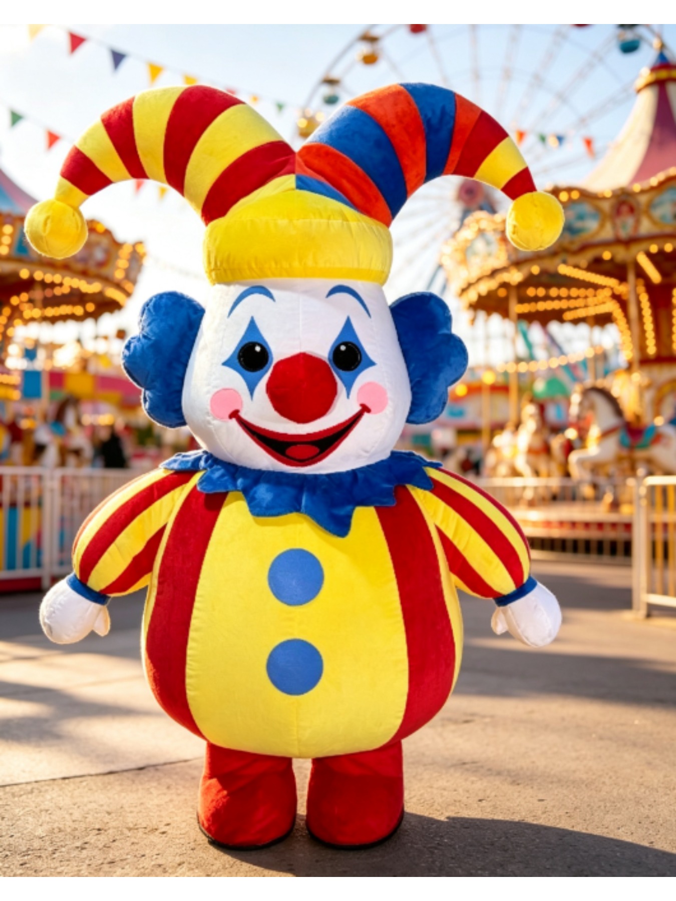 Inflatable Circus Clown Mascot - Costumes ulasan dan harga