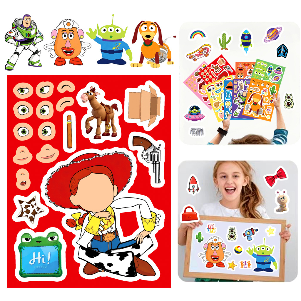 8/16Sheets Make a Face Cartoon - Novelty Gifts ulasan dan harga