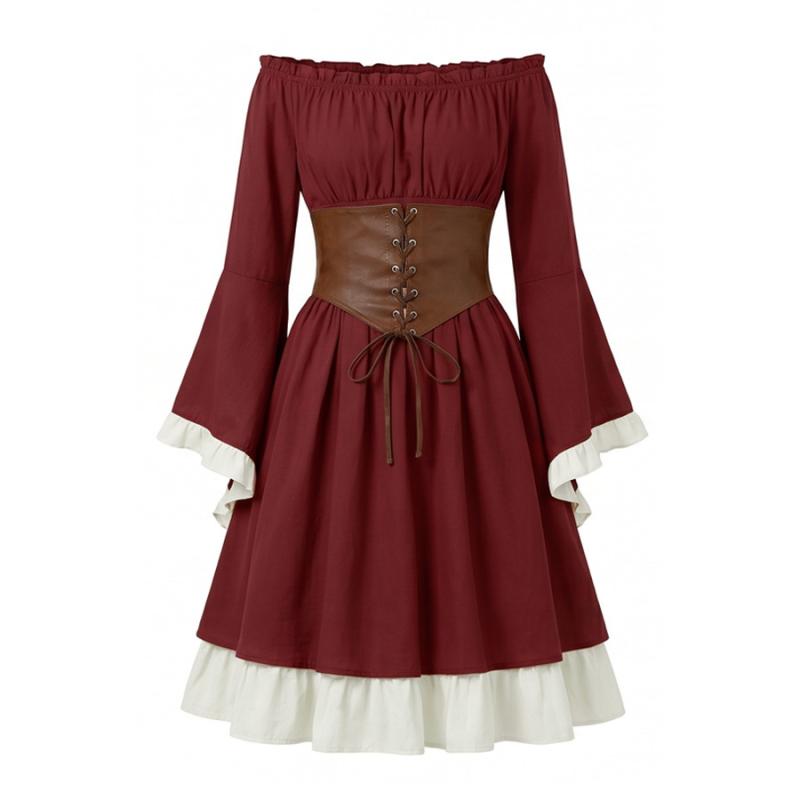 Medieval Renaissance Midi Dres - Medieval Renaissance Dress Women ulasan dan harga