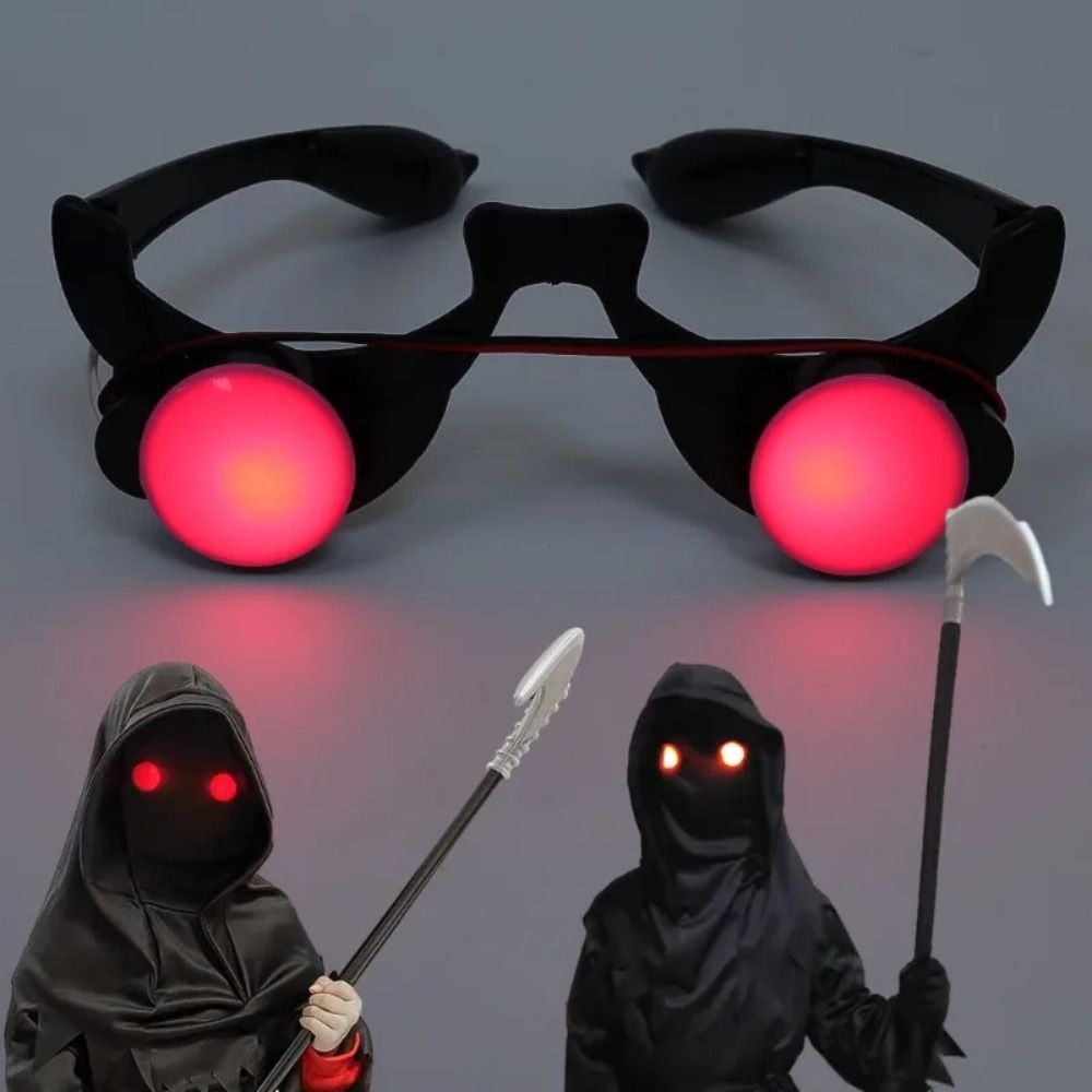 ABS LED Eyewear Red Eyes Glass - Glow In The Dark Party Glasses ulasan dan harga