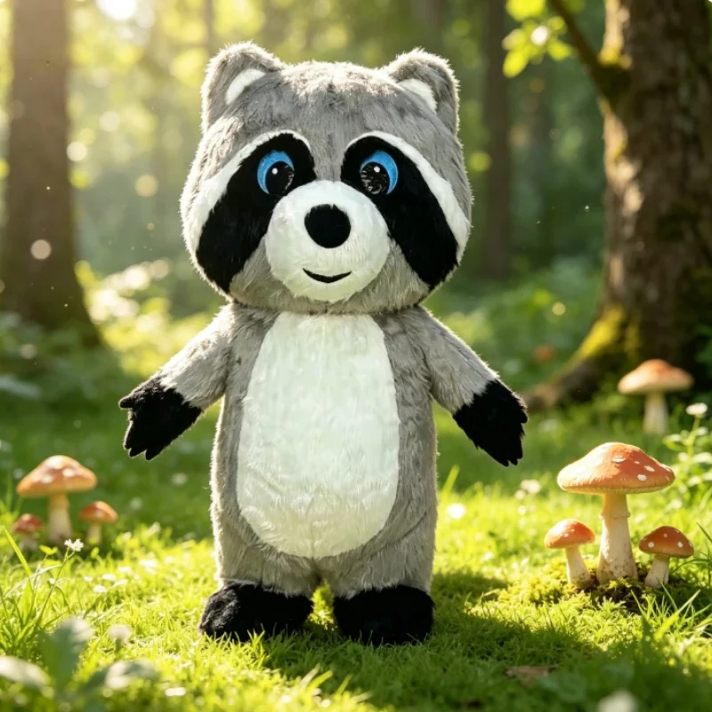 Grey Plush Inflatable Raccoon  - Costumes ulasan dan harga
