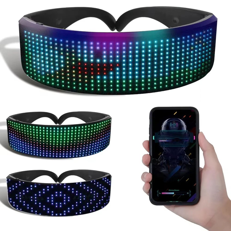 DIY Shining Electronic Futuris - Glow In The Dark Party Glasses ulasan dan harga